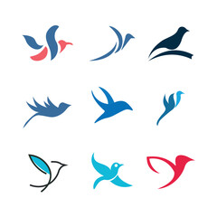  vector bird silhouette collection.