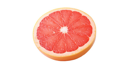 Red heart grapefruit on transparent background