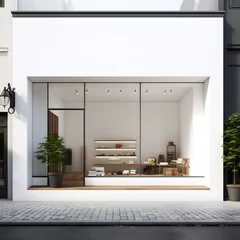 Deurstickers Modern white store facade © vectornation