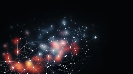 Obraz premium AI Neural Nets Futuristic Background of Artificial