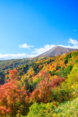 秋の磐梯吾妻スカイライン　天狗の庭　福島県福島市　Bandai Azuma skyline in autumn. Fukushima Pref, Fukushima City.