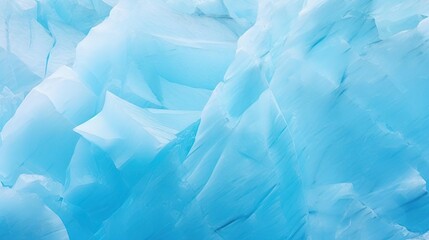 A close-up of the layered surface of a blue glacier