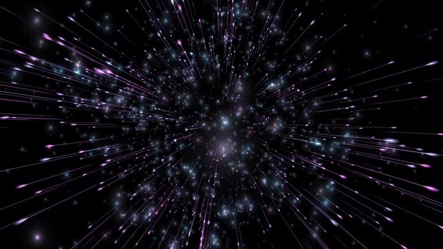 Shiny Hyperspace Particles Motion Background