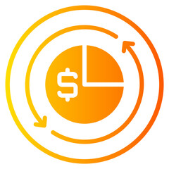 pie chart gradient icon