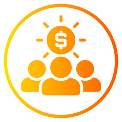 shareholder gradient icon