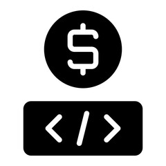 coding glyph icon