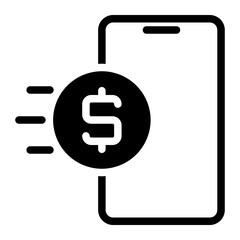send money glyph icon