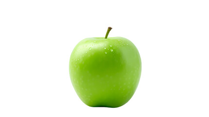 Green apple on transparent background