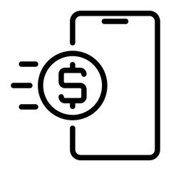 send money line icon