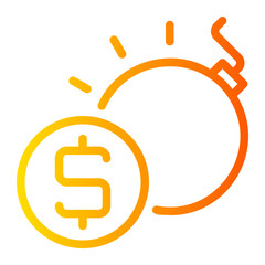 debt gradient icon