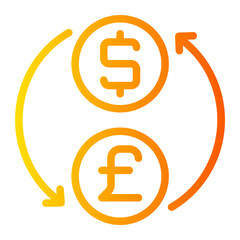 currency gradient icon