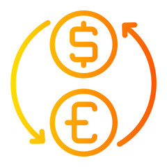 currency gradient icon