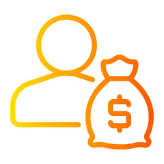 income gradient icon