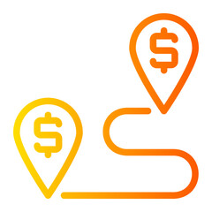 route gradient icon