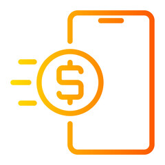 send money gradient icon