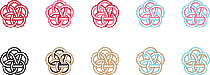  水引梅結び　年賀素材　和柄　ご祝儀