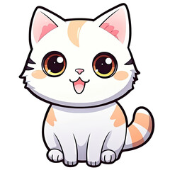 Illustration cute cat design character AI Generative