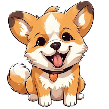 Illustration cute dod design character AI Generative