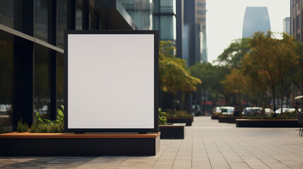 Modern Metropolis Offers a Blank Billboard Mock-Up, Ideal for Advertisers to Display Their Creativity and Innovation