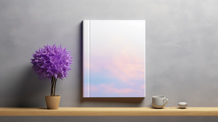 Realistic Blank Book Cover Mock-Up with Customizable Author Text Overlay for Creative Designers and Authors to Showcase Their Works and Ideas in a Professional Manner