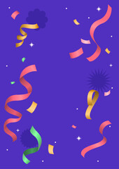 Vector illustration of colorful confetti.