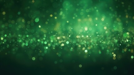 Naklejka premium Abstract dark green bokeh Christmas background
