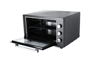 One electric oven isolated on white. Cooking appliance