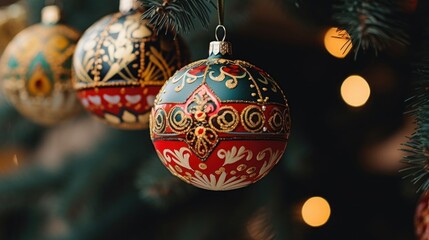 Close up of a beautiful Christmas ornaments