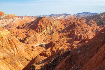 Unique site of The Zhangye Danxia National Park located in the Gansu, China