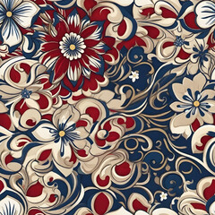 Seamless patterns fabric art