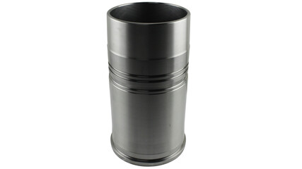 This is the CYLINDER LINER, part of a ship engine spare part with a transparent background