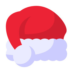 santa hat flat icon