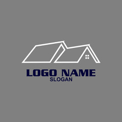 Creative home logo on clean background.