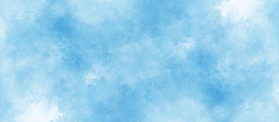 abstract blue watercolor background with colors . watercolor scraped grungy background . This watercolor design with watercolor texture on white background .Background with clouds on blue sky.