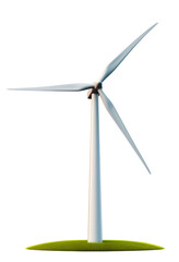 windmill energy isolated on transparent background.