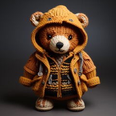 Knitted teddy bear