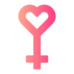 Obraz premium woman gradient icon