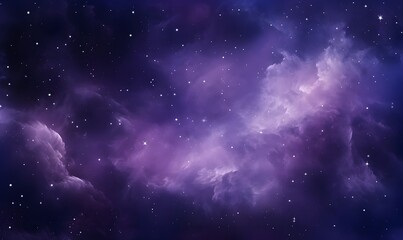 Purple Space Purple nebula , Generative AI - obrazy, fototapety, plakaty