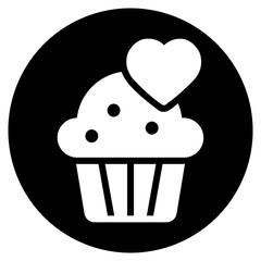 cupcake glyph icon