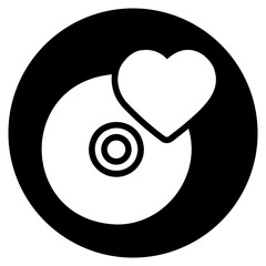 love song glyph icon