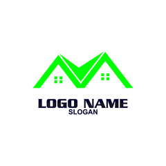 Creative home logo on clean background.