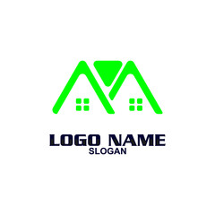 Creative home logo on clean background.