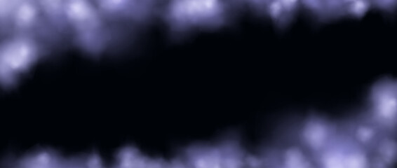 Blue purple neon smog frame background. Abstract glowing fog cloud wallpaper. Colorful smoke or dust corner design for banner, poster, collage, cover, presentation, brochure. Vector illustration