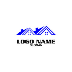 Creative home logo on clean background.