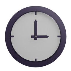 3 D illustration of clock with big pixel