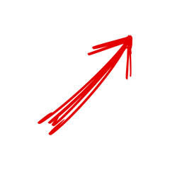 red arrow stroke isolated