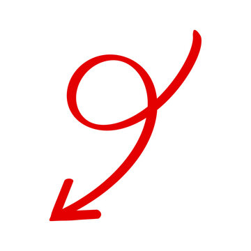 red arrow element