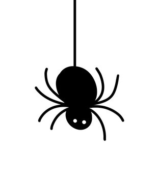 hanging black spider element