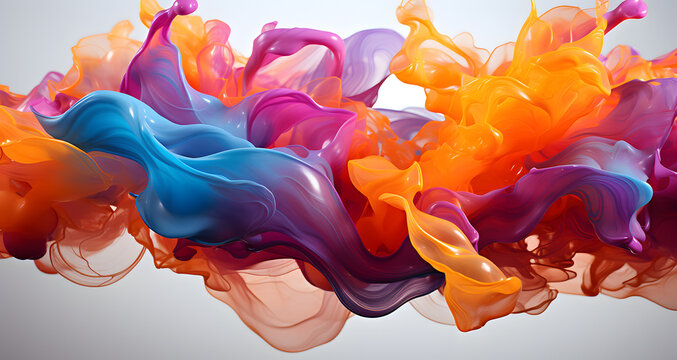 a colorful water mixture is being swirled and photographed