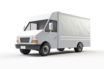 Elegant and Reliable, 3D Rendering of a Stylish and Modern Delivery Box Van